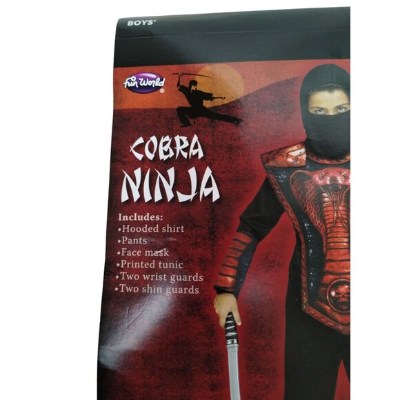 Fun World Boys Cobra Ninja Costume S (6/7) Hooded Shirt, Pants, Tunic and Mask - Picture 5 of 7